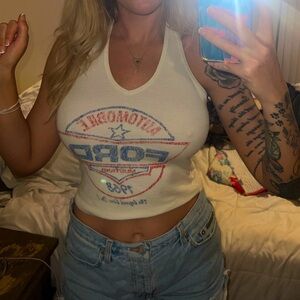 Xtra Small Ford Motors Women’s Americana Halter Top – Vintage Style!